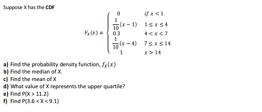 Find probability distribution function