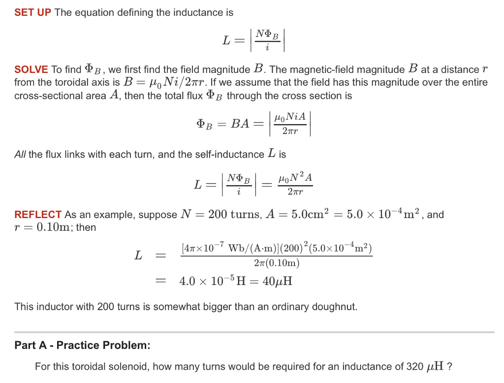 Solved SET UP The Equation Defining The Inductance Is L = | Chegg.com