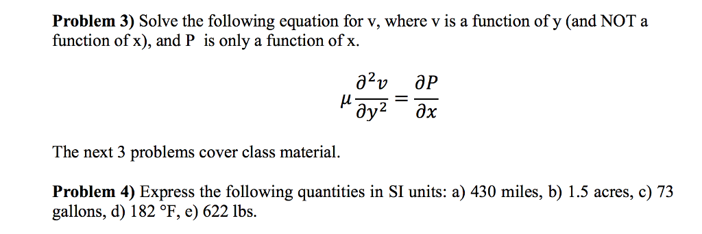 Solved Solve The Following Equation For V, Where V Is A | Chegg.com