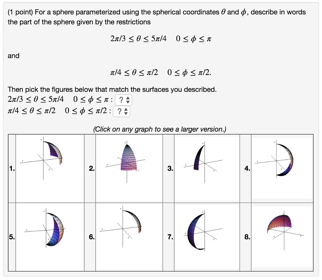 Solved For a sphere parameterized using the spherical