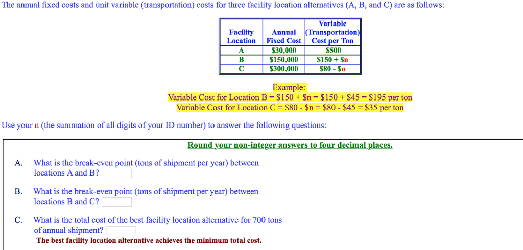 solved-the-annual-fixed-costs-and-unit-variable-chegg