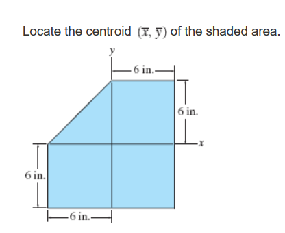 find xbar and ybar of the shaded area