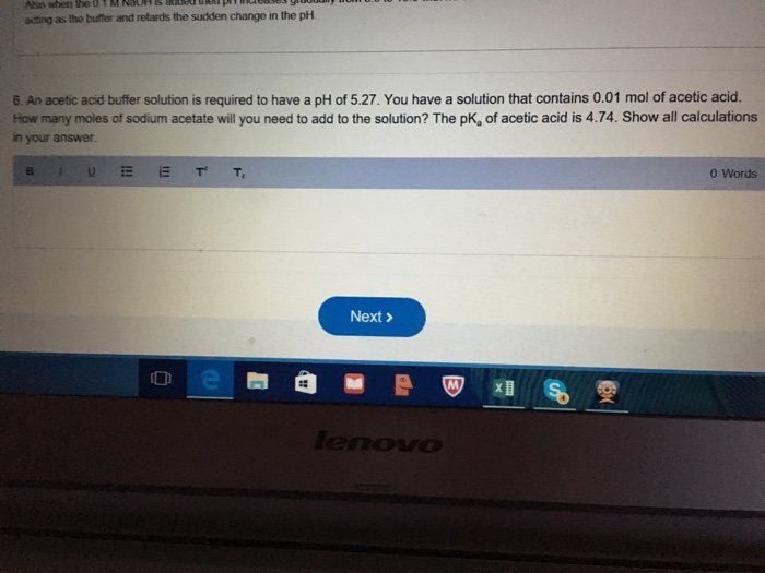 Solved An acetic acid buffer solution is required to have a