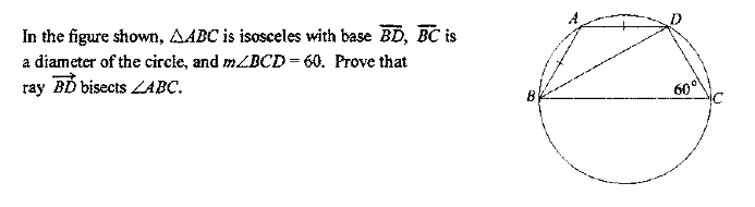 Solved In the figure shown, triangle ABC is isosceles with | Chegg.com