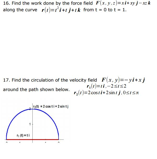 Solved Find the work done by the force field F(x, y, z) = xi