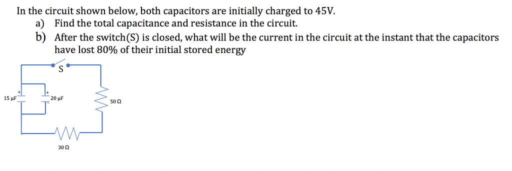 Solved In The Circuit Shown Below, Both Capacitors Are | Chegg.com