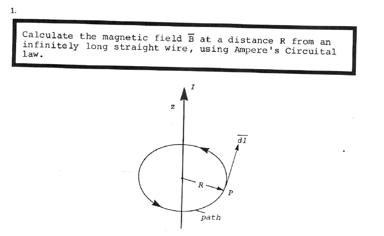 Solved Calculate the magnetic field B- at a distance R from | Chegg.com