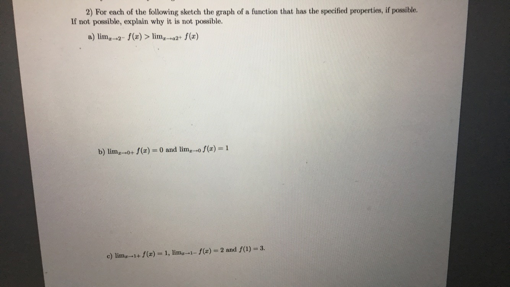 Solved 2) For each of the following sketch the graph of a | Chegg.com