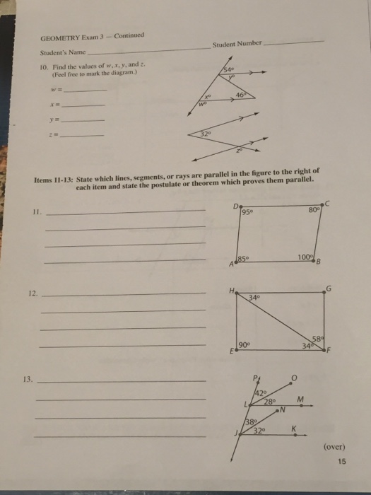 Solved Find the values of w,x, y, and z. (Feel free to make | Chegg.com