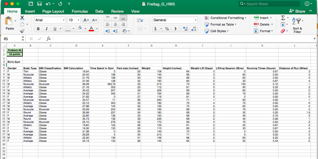 Solved Using the data on the Problem4-DATA spreadsheet in | Chegg.com