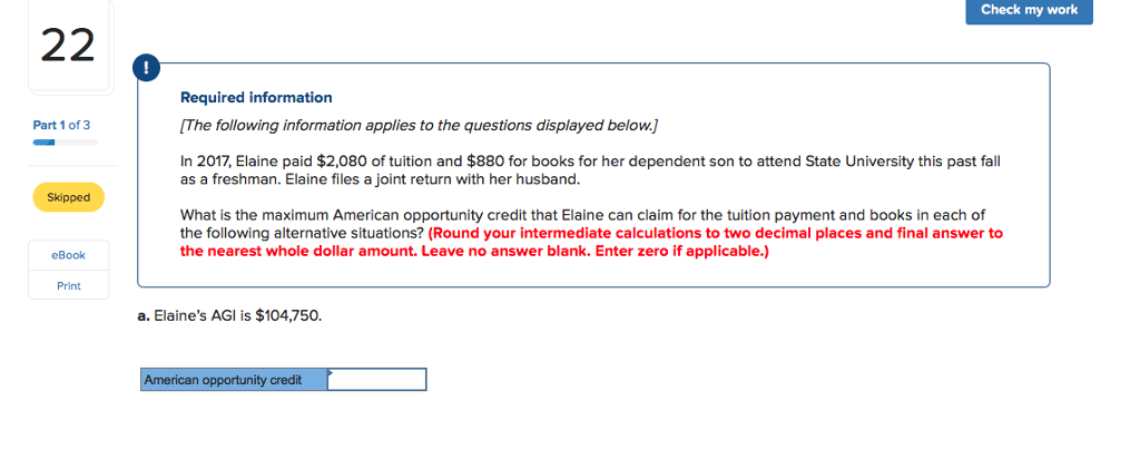 Solved Check my work Required information [The following | Chegg.com