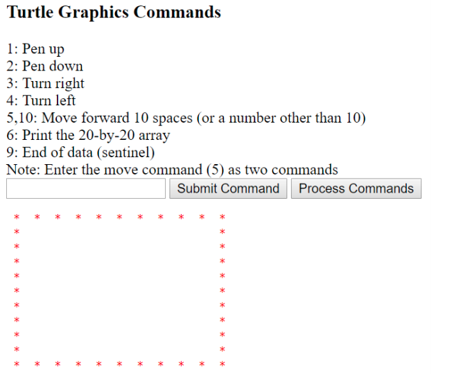 Solved Write a JavaScript program which will simulate turtle | Chegg.com