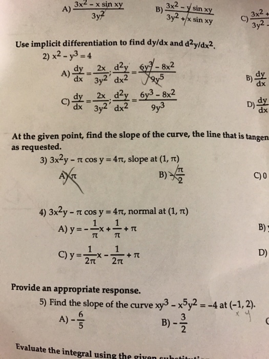 Solved Use Implicit Differentiation To Find Dy^2/dx^2. X^2 | Chegg.com