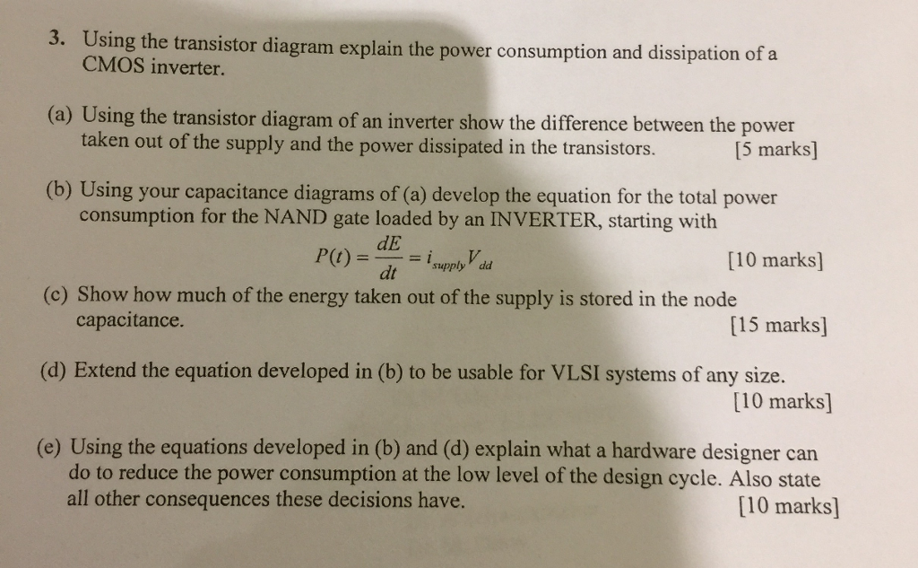 Solved Using the transistor diagram explain the power