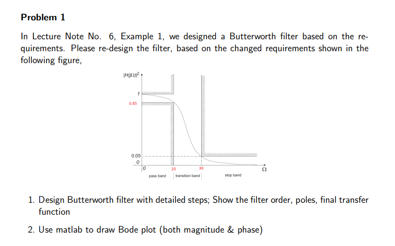 Solved Problem 1 In Lecture Note No. 6, Example 1, we | Chegg.com