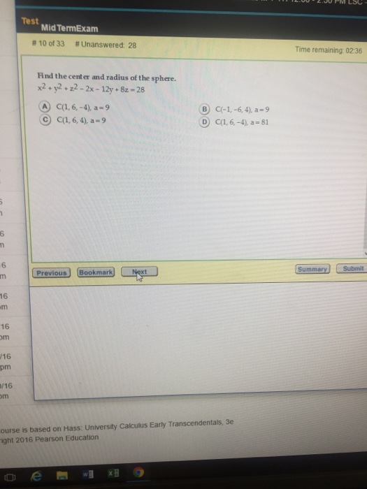 Solved Find the center and radius of the sphere. X^2 + y^2