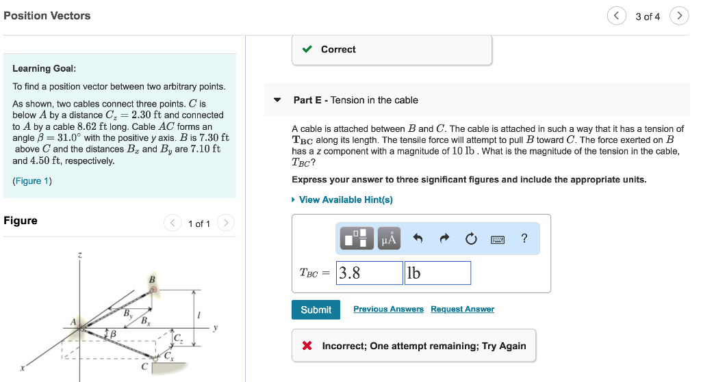 Solved Position Vectors 〈 3of4 Correct Learning Goal To find | Chegg.com