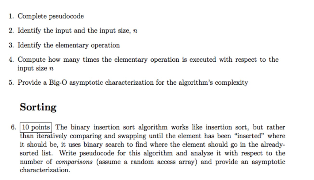 Solved Algorithm BSearch(A, Key, Start, End) If Start