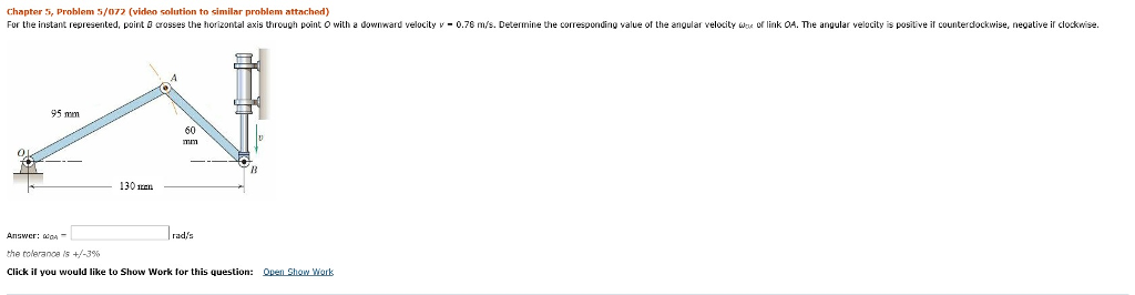 Solved For The Instant Represented, Point B Crosses The | Chegg.com