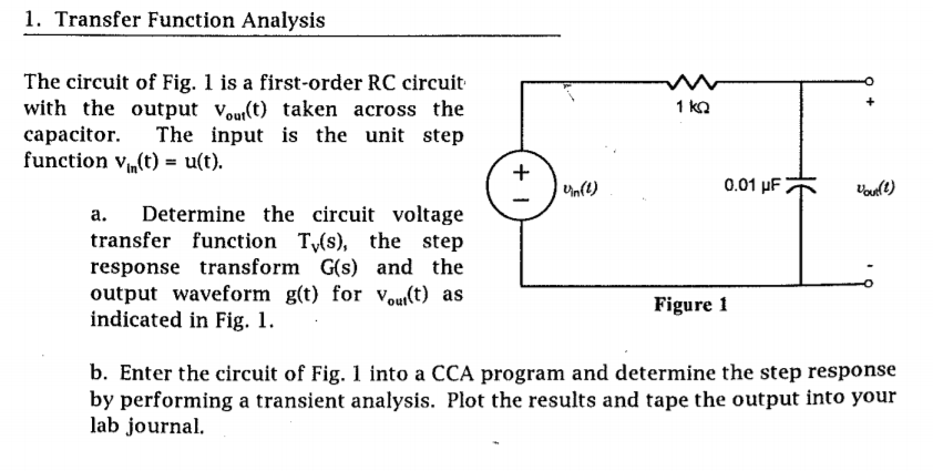Solved 1 Transfer Function Analysis The Circuit Of Fig 1 Chegg Solved 1 Transfer Function Analysis The Circuit Of Fig 1 Chegg