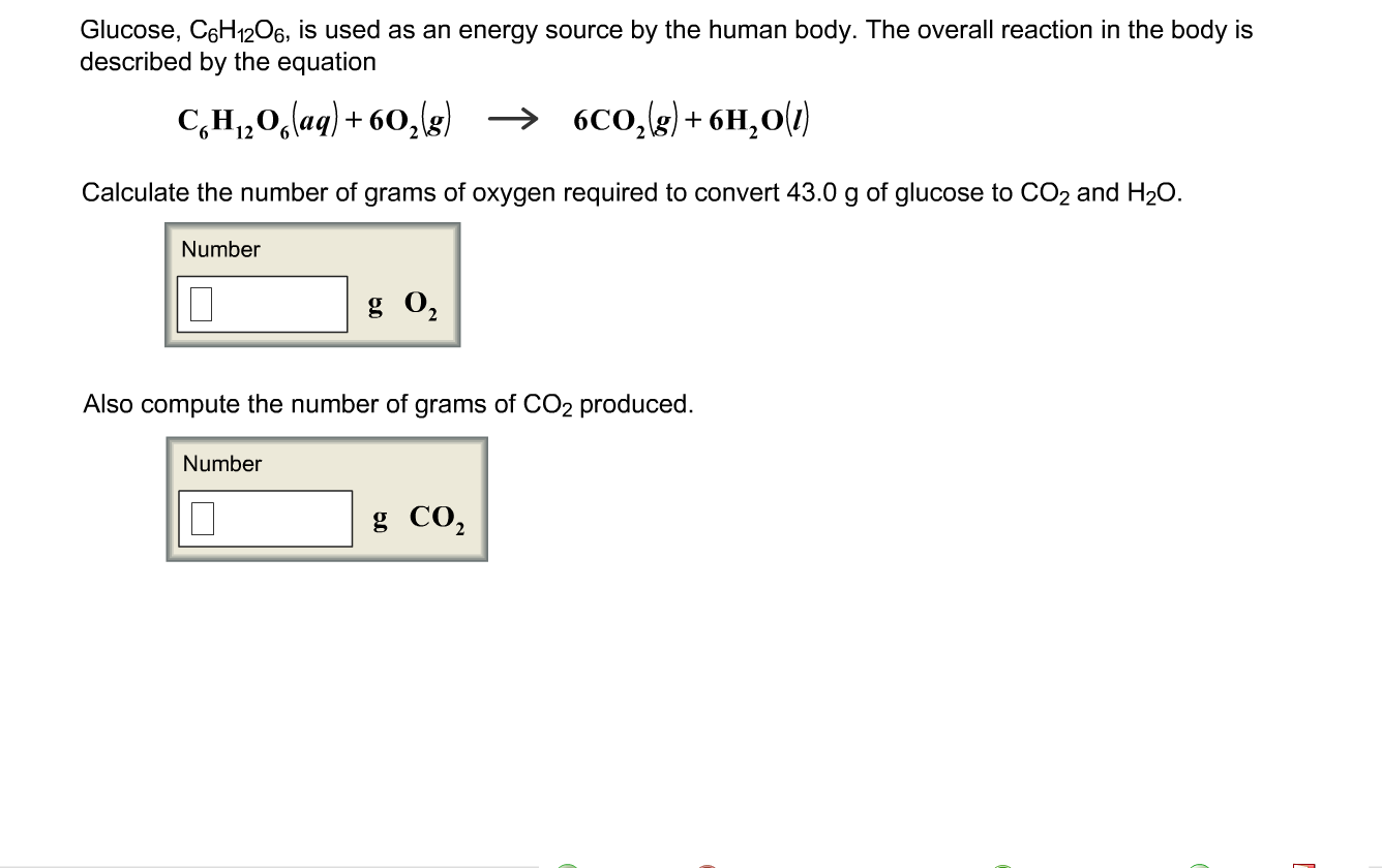 solved-glucose-c-6h-12o-6-is-used-as-an-energy-source-by-chegg