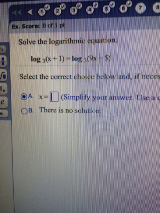 solved-solve-the-logarithmic-equation-log3-x-1-log3-9x-chegg