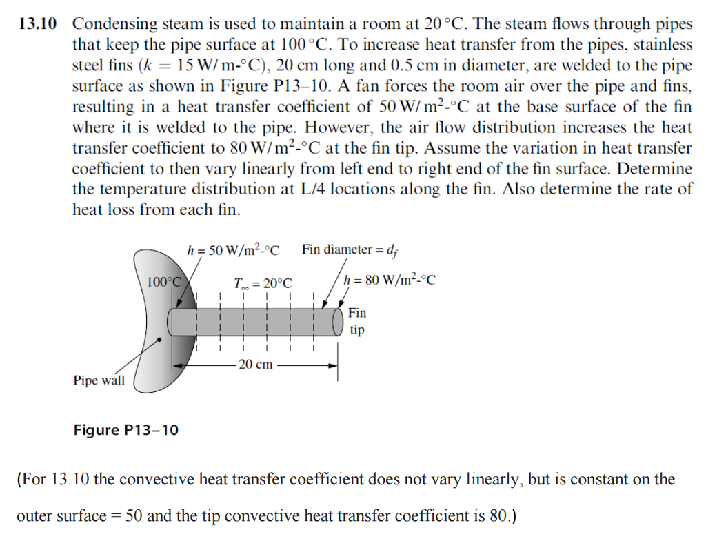 Solved Condensing steam is used to maintain a room at 20