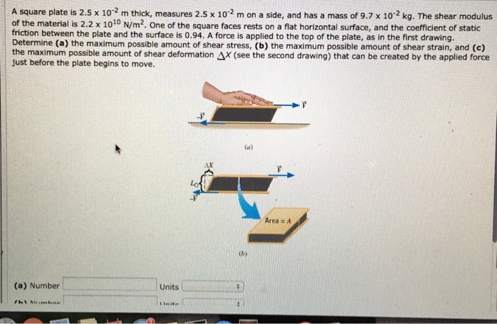 solved-a-square-plate-is-2-5-times-10-2-m-thick-measures-chegg