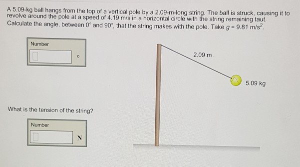 solved-a-5-09-kg-ball-hangs-from-the-top-of-a-vertical-pole-chegg