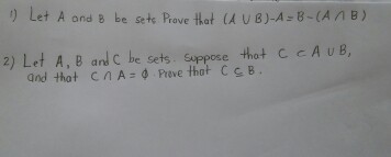 Solved Let A and B be sets Prove that (A B)-A = B-(A B) | Chegg.com
