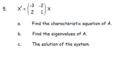 Solved a. Find the characteristic equation of A b. Find the | Chegg.com