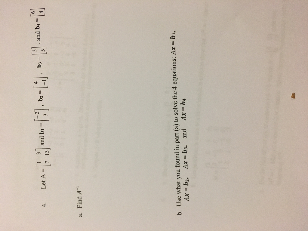 Solved Let A = [1 7 3 13] And B_1 = [-2 3], B_2 = [4 -1], | Chegg.com