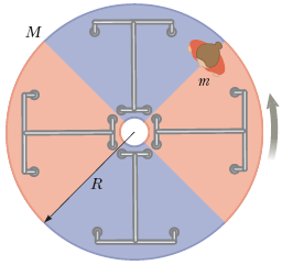Solved A horizontal platform in the shape of a circular disk | Chegg.com