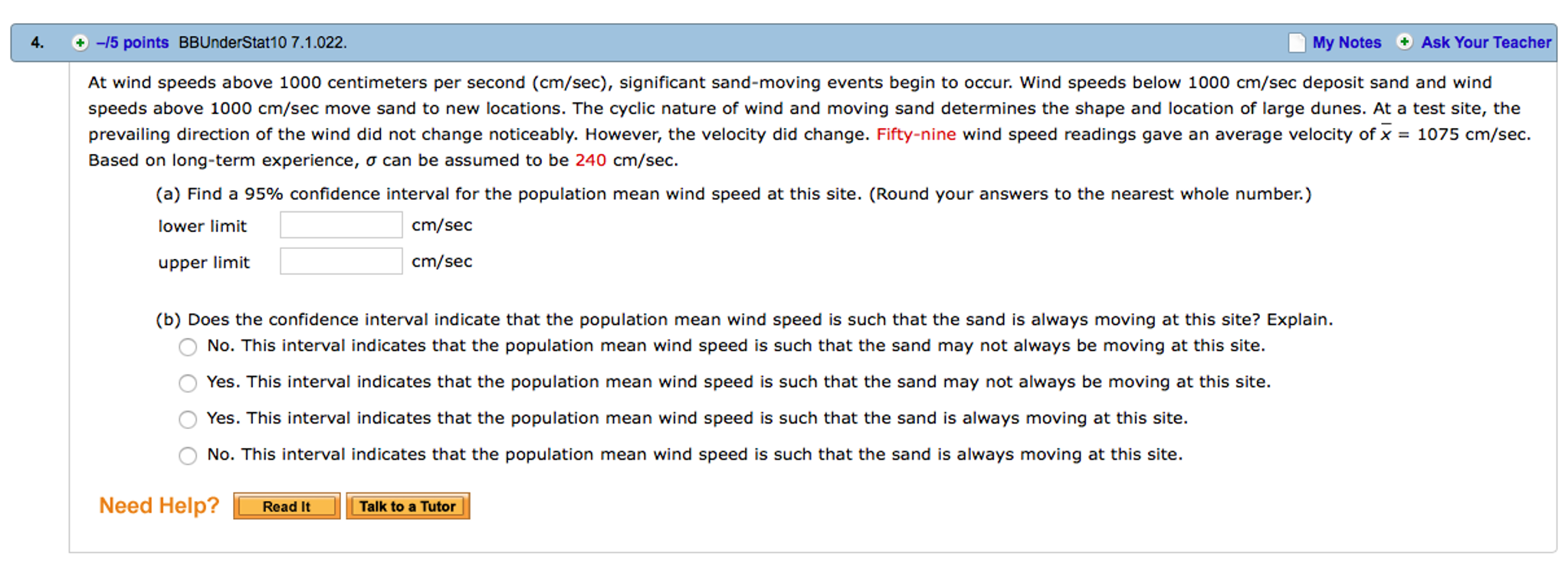 Solved At wind speeds above 1000 centimeters per second