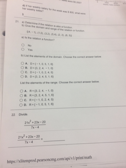 Solved Determine if the relation is also a function Give | Chegg.com