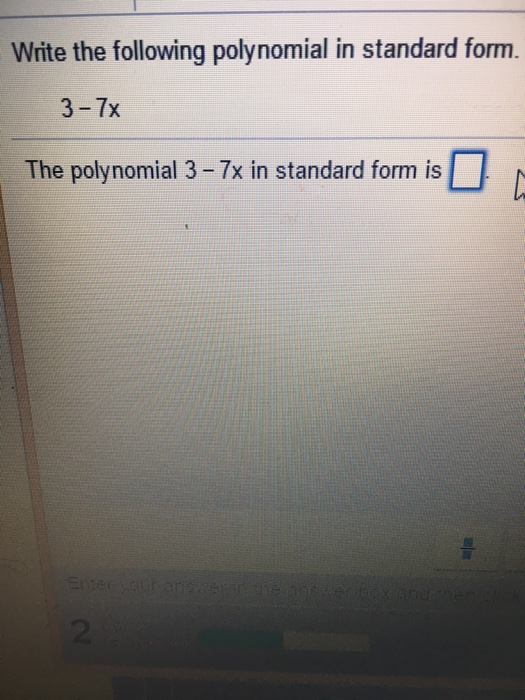 3x 6 5x 3 7x 9 in standard form