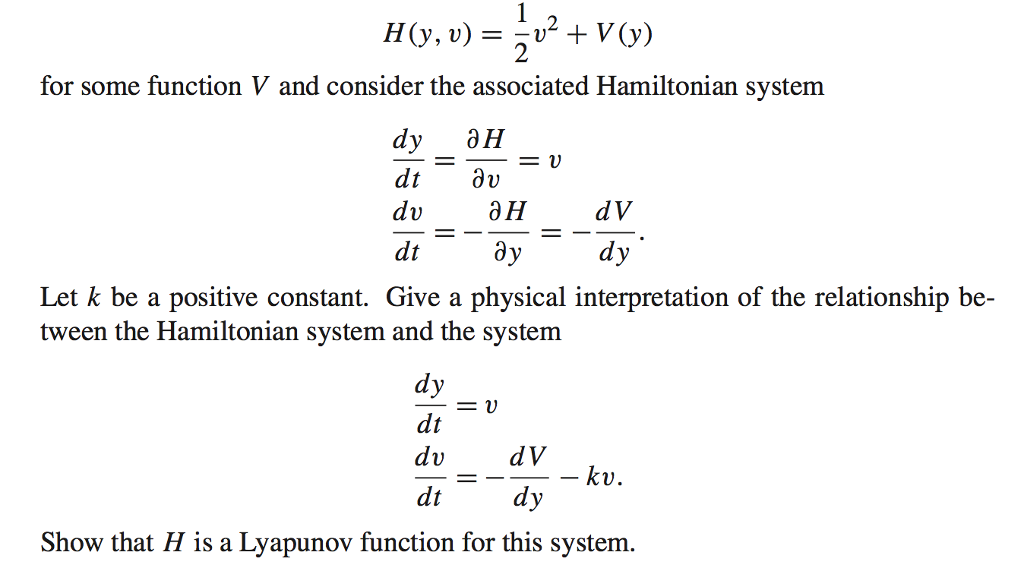 Solved for some function V and consider the associated | Chegg.com