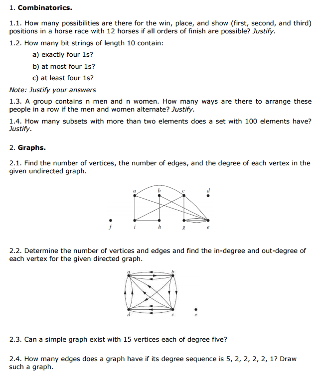 Solved 1. Combinatorics. 1.1. How Many Possibilities Are | Chegg.com