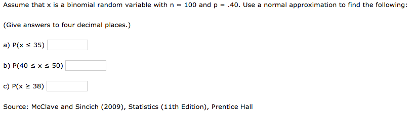 Solved Assume that x is a binomial random variable with n = | Chegg.com
