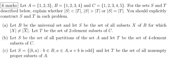 Solved Let A = {1, 2, 3}, B = {1, 2, 3, 4} And C = {1, 2, 3, | Chegg.com