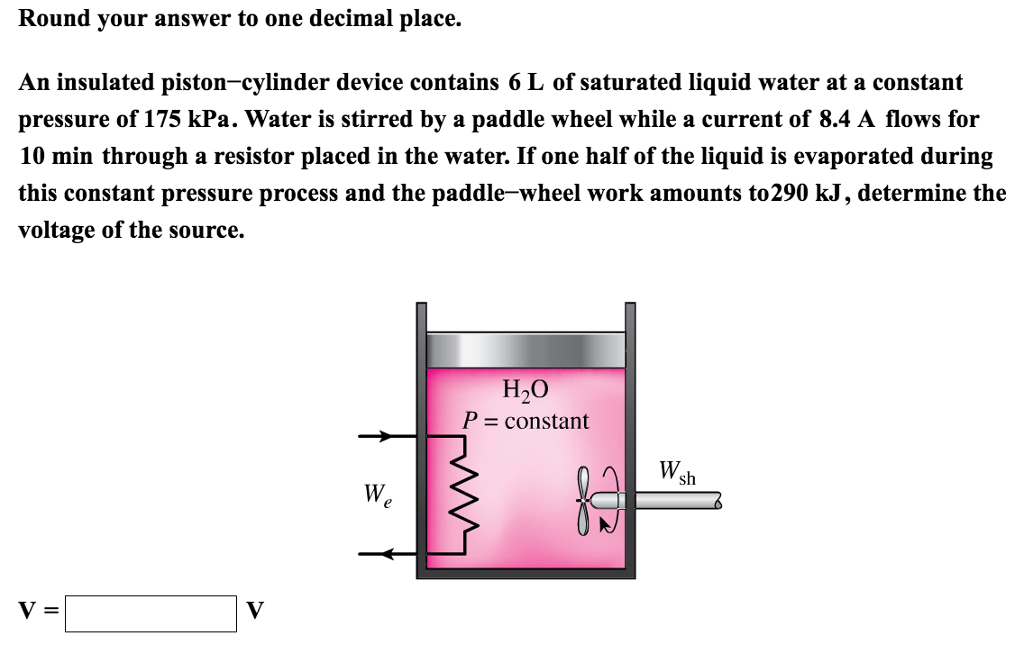 Solved An insulated pistoncylinder device contains 6L of
