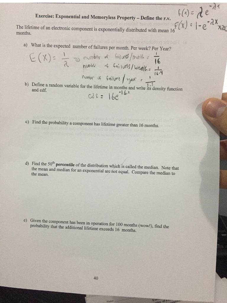 Solved Please show work if possible for problems a-e so that | Chegg.com