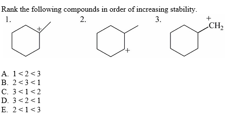 Solved Rank the following compounds in order of increasing | Chegg.com