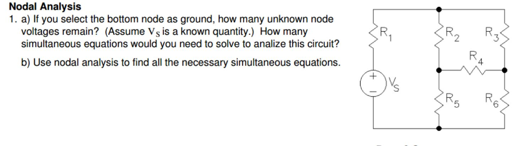 Solved If you select the bottom node as ground, how many | Chegg.com