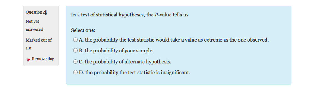 p value for hypothesis test stat crunch