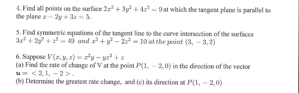 Solved: Find All Points On The Surface 2x^2 + 3y^2 + 4z^2 | Chegg.com