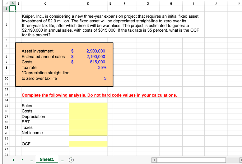 Solved Keiper, Inc., is considering a new threeyear