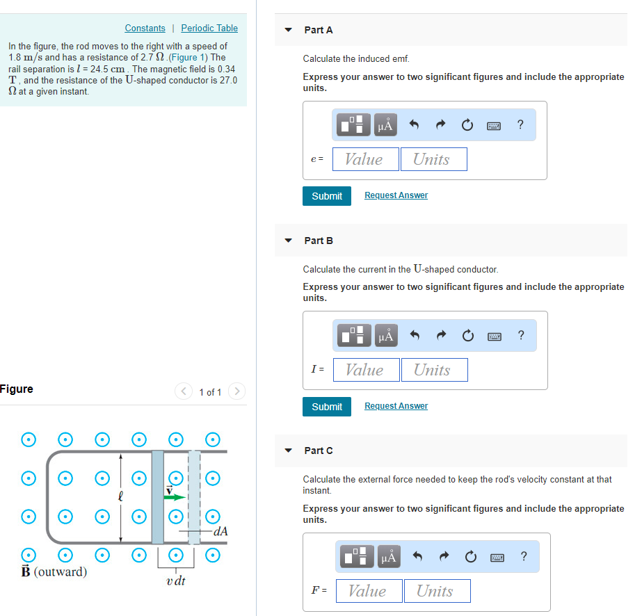 Solved Constants I Periodic Table Part A In the figure, the | Chegg.com