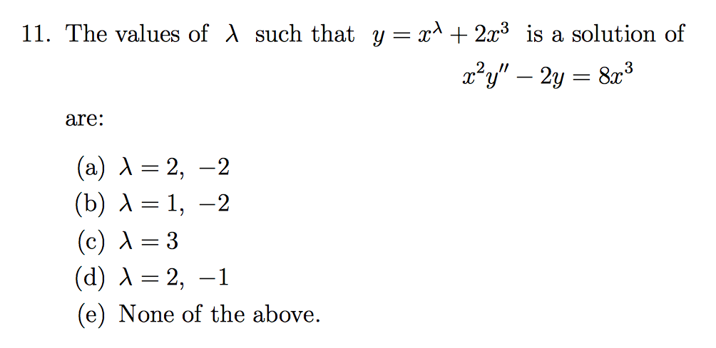 solved-11-the-values-of-lambda-such-that-y-x-lambda-2x3-chegg