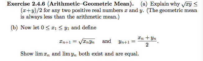 arithmetic mean and geometric mean pdf